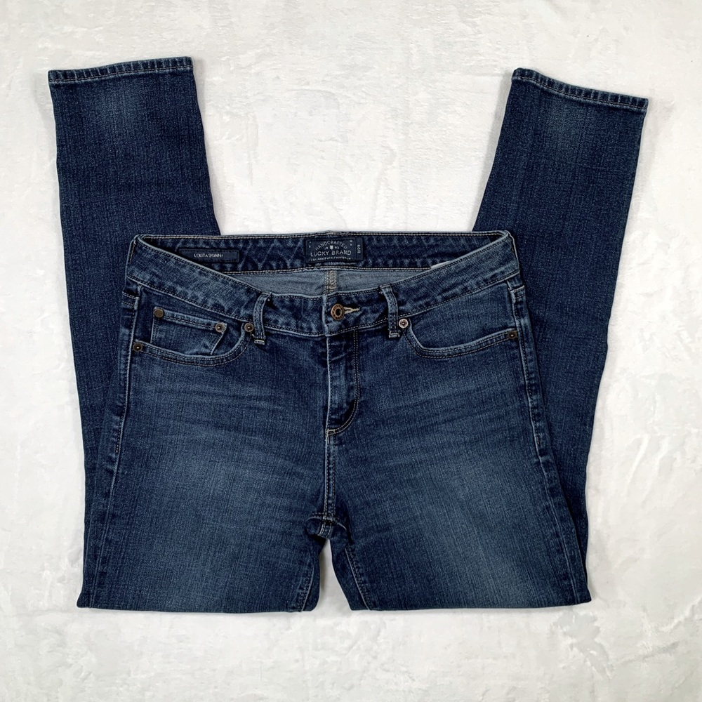 Lucky‎ Brand Lolita Skinny Jeans Women's 8 / 29 Mid Rise Dark Wash Stretch Denim